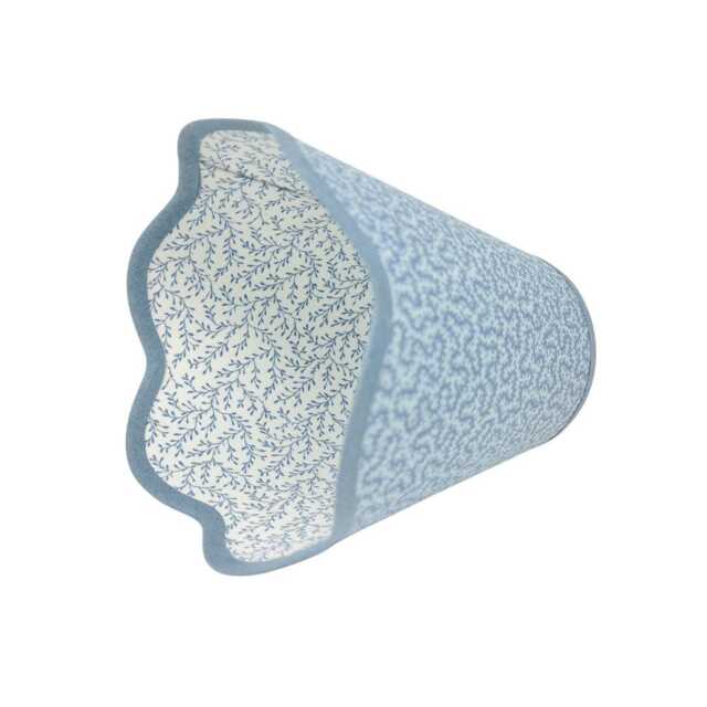 Scallop Lampshade - Double Fabric Petra Ian Sanderson Scallop Any Light Fitting Plus Battery - image 1