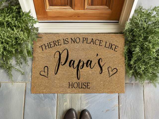 Father's Day Grandparent Gift - Heart Design Mat Entryway Accent - image 1