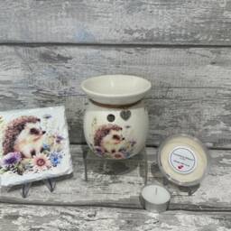 Hedgehog Gifts Vase Light Up Bottle, Slate Heart, Plant Pot, Coasters, Wax Burner, Soy Melts - thumbnail 2
