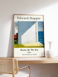 Edward Hopper Exhibition Poster, Rooms By The Sea, Gallery Quality Print, Scenery Wall Art, Art Decor, Gift, A1/A2/A3/A4 - thumbnail 1
