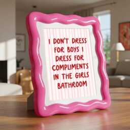 I Don't Dress For Boys Print - Dopamine Decor Girls Bathroom - thumbnail 2