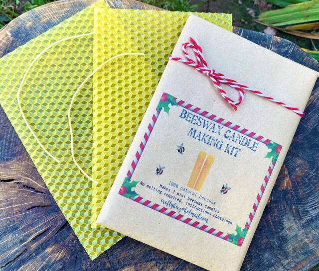 Beeswax Roll A Candle Making Kit in 2 Sizes - Christmas Xmas Stocking Filler Eco Friendly Gift/Party Bag Secret Santa - image 1