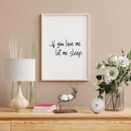 Bedroom Print - If You Love Me Let Sleep Decor Wall Art Fun Quotes Minimalist - thumbnail 3