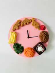 Kiddie Dinner Plate Wall Clock/Dopamine D??cor/Fake Food/Kitchen D??cor/Food D??cor/Pop Art/Maximalist D??cor/Funny Clock/Unique Gift
