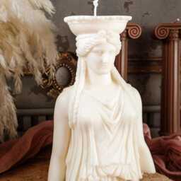 Handmade Caryatid Statue Candle Soy & Bee Wax Blend - thumbnail 2