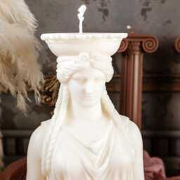 Handmade Caryatid Statue Candle Soy & Bee Wax Blend - thumbnail 3