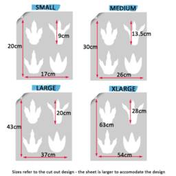 Dinosaur Footprint Stencil Kids Bedroom Wall Decor - thumbnail 2