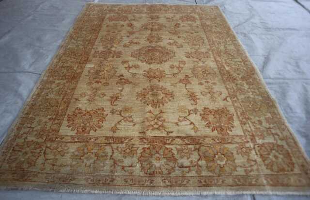 4x6 Ft Natural Colour Chubi Rug, Afghan Small Area Brand New Luxury Rug, Medallion Geometric Super Living Room Carpet - image 1