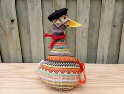 Cool Canard Doorstop/Bookend. Aztec Stripe, Fill At Home, Funny Doorstop, Duck Decor, Housewarming, Unique Gift, Fun Home Accent - thumbnail 1