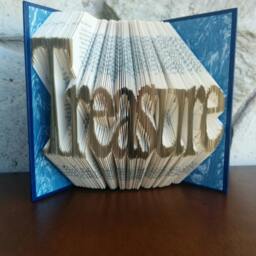 Treasure - Folded Book Art Fully Customizable. Anniversary Gift, Daughter, Son, Special, Wedding Gift - thumbnail 4