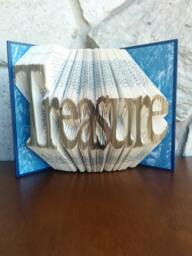 Treasure - Folded Book Art Fully Customizable. Anniversary Gift, Daughter, Son, Special, Wedding Gift - thumbnail 1