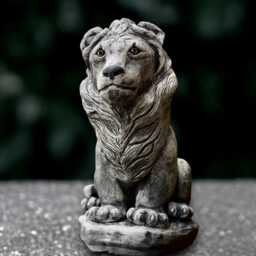 Gothic Lion Statue Concrete Guardian Sculpture Cement Animal Figurine Outdoor Decoration Lion Lover Gift Front Door Ornament - thumbnail 1