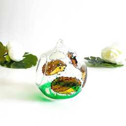 Hedgehog Hand Painted Glass Candle Holder, For Home Decor, Gift - thumbnail 4