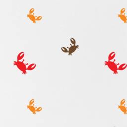 Crab Wall Decal Pattern Nautical Marine Crabs Kids Room Wall Sticker Bedroom, Bar Wallpaper Vinyl Decals Stickers Office Home Decor - thumbnail 2