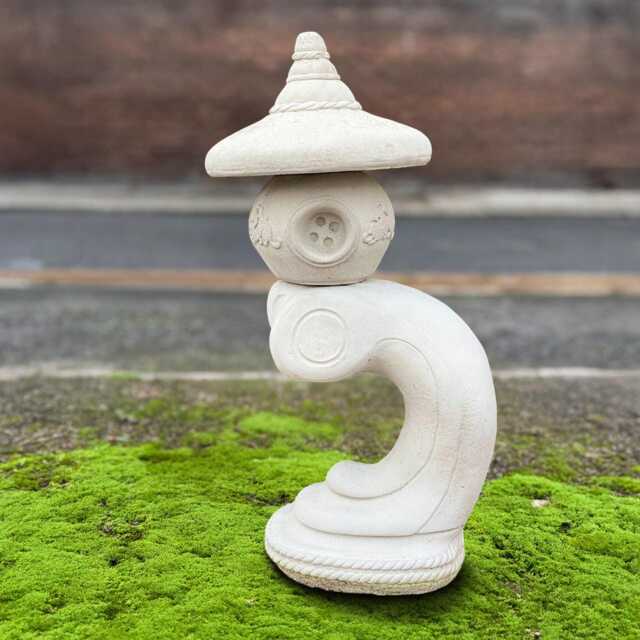 Curved Concrete Pagoda Sculpture Japanese Stone Ornament Handmade Figure Zen Art Decor Outdoor Lantern Statue Gift - image 1