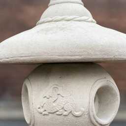 Curved Concrete Pagoda Sculpture Japanese Stone Ornament Handmade Figure Zen Art Decor Outdoor Lantern Statue Gift - thumbnail 2