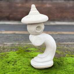Curved Concrete Pagoda Sculpture Japanese Stone Ornament Handmade Figure Zen Art Decor Outdoor Lantern Statue Gift - thumbnail 4