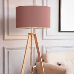 New Handmade Upholstery English Rose Pink Velvet Drum Shape Lamp Shade With Metallic Lining Suitable Tables & Ceiling Lamps - thumbnail 2