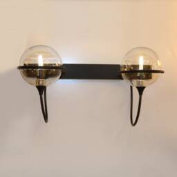 Double Globe Wall Lighting Brass Gold Lamp Vanity Light Fixture, Sconce - Euphoria Model Ranor Design # - thumbnail 3