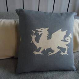 Handprinted Dragon Cushion Cover - thumbnail 2