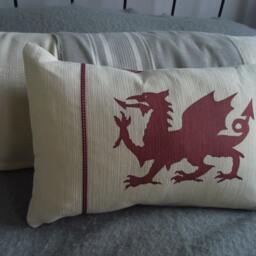 Handprinted Dragon Cushion Cover - thumbnail 4