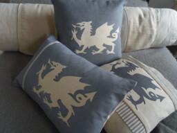 Handprinted Dragon Cushion Cover - thumbnail 1