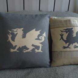 Handprinted Dragon Cushion Cover - thumbnail 3