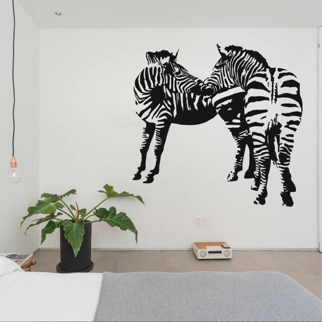 Loving Zebra's Vinyl Wall Art, Decal, Sticker, Transfer, Mural, Removable, Decor, Rent Friendly, Interior, Exterior, Full - 0642 - image 1