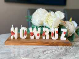 Nowruz Candle, Haft Sin Candle, Nowruz Letters Persian New Year, Happy Nowruz, Seen Candle, Sofreh Haftseen, Persian Handmade, Hafez - thumbnail 1