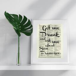Ask Me About San Francisco Dictionary Print, Text Art, Quote Wall Decor, Mixed Media Arty, Typography - thumbnail 1