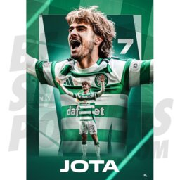 Celtic Fc Jota 24/25 Action Poster - Officially Licensed Product A4/ A3/A2 + Framed Option - thumbnail 2
