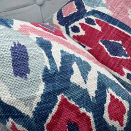 Ikat Style Cushion Cover, Maya John Lewis & Partners Fabric, Soft Teal - Contemporary Look Pillow Cover, Throw Pillow, /Worldwide Shipping - thumbnail 4