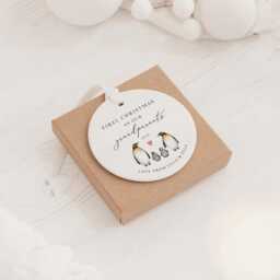 First Christmas As My Grandparents Ornament - Keepsake Bauble Gift Ceramic Baby's Decoration - thumbnail 2