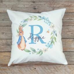 Personalised Peter Rabbit Cushion. Gift For Birthday, Christening, Home Decor, Boy/Girl - thumbnail 2