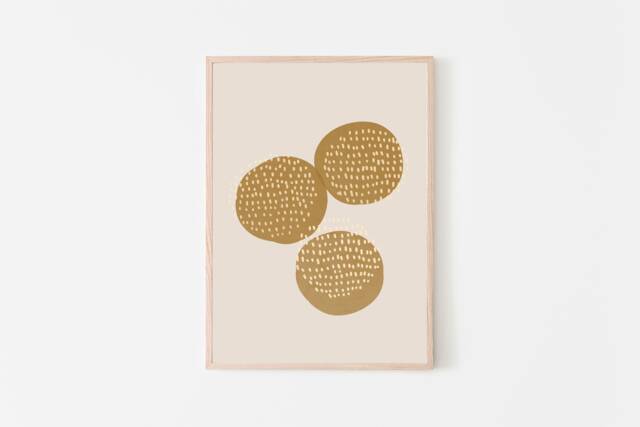 Sesame Ball Art, Jian Dui Dimsum Modern Asian Food Giclee Print, Fine Art Paper Home & Kitchen Decor For The Lover - image 1