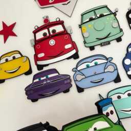 Wooden Free Standing/Wall Mounted Cars Characters Ornaments - Boys Girls Bedroom Decor - thumbnail 3