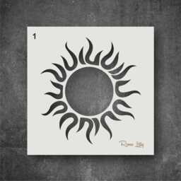 Sun Stencils - Reusable Stencils For Wall Art, Home D??cor, Painting, Craft Supplies. Various Design & Size Options - thumbnail 3