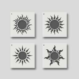 Sun Stencils - Reusable Stencils For Wall Art, Home D??cor, Painting, Craft Supplies. Various Design & Size Options - thumbnail 1