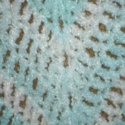 "New Handmade Crocheted ""star"" Baby Blanket/Afghan in Turquoise Shimmer - 62" - thumbnail 4