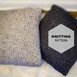 Chunky Knit Pillow Pattern Easy Rustic Farmhouse Design - PDF Download - thumbnail 4