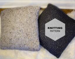 Chunky Knit Pillow Pattern Easy Rustic Farmhouse Design - PDF Download - thumbnail 1