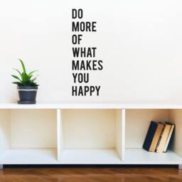 Do More Happy Vinyl Wall Decal - Inspirational Home Decor - thumbnail 2