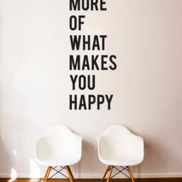Do More Happy Vinyl Wall Decal - Inspirational Home Decor - thumbnail 3
