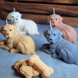 Large Relaxing Dog Candle. Pet Memorial Candle For Owner - thumbnail 3