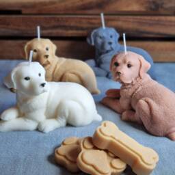 Large Relaxing Dog Candle. Pet Memorial Candle For Owner - thumbnail 2