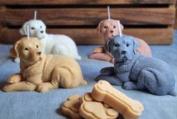Large Relaxing Dog Candle. Pet Memorial Candle For Owner - thumbnail 1