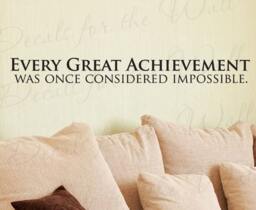 Every Great Was Once Impossible Office Inspirational Motivational Vinyl Wall Decal Lettering Art Decor Quote Sticker Saying Decoration J69 - thumbnail 1