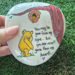 Handmade Winnie The Pooh Quote Stone Missing You Gift Memorial - thumbnail 2