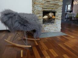 Sheepskin Grey Iceandic Throw Genuine Leather Sheep Skin Decorative Rug Grey Comfy, Cozy, Hair Is Very Thick, Shiny - thumbnail 1