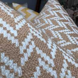 Orange Caramel Chevron Cushion Cover, Decorative Pillow Cover Sofa Throw Pillow, Furnishing Weave Fabric By John Lewis & Partners - thumbnail 3